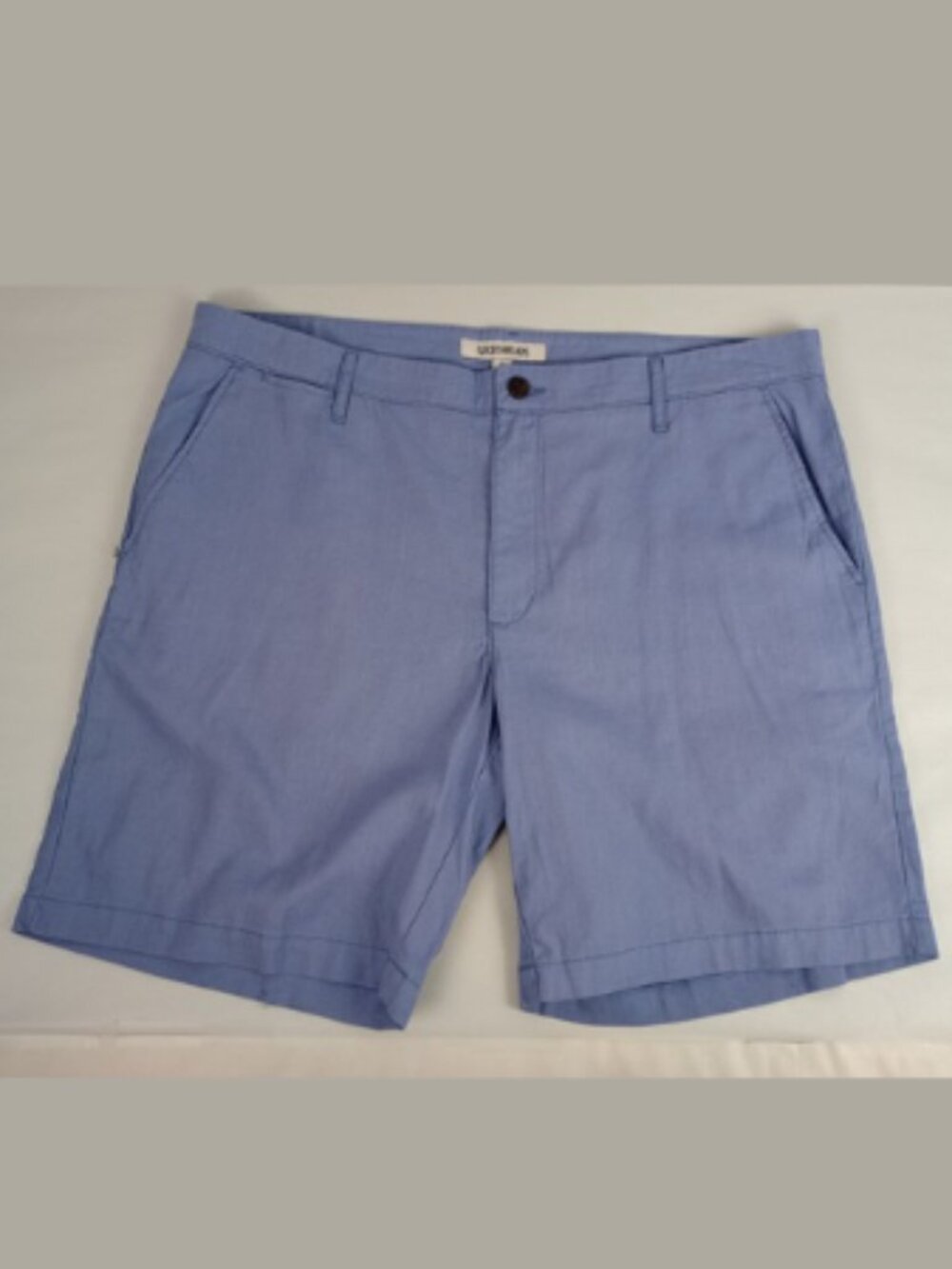 Good Threads Men 40 42 Blue Gray Slash Pocket Lightweight Canvas Chino Shorts